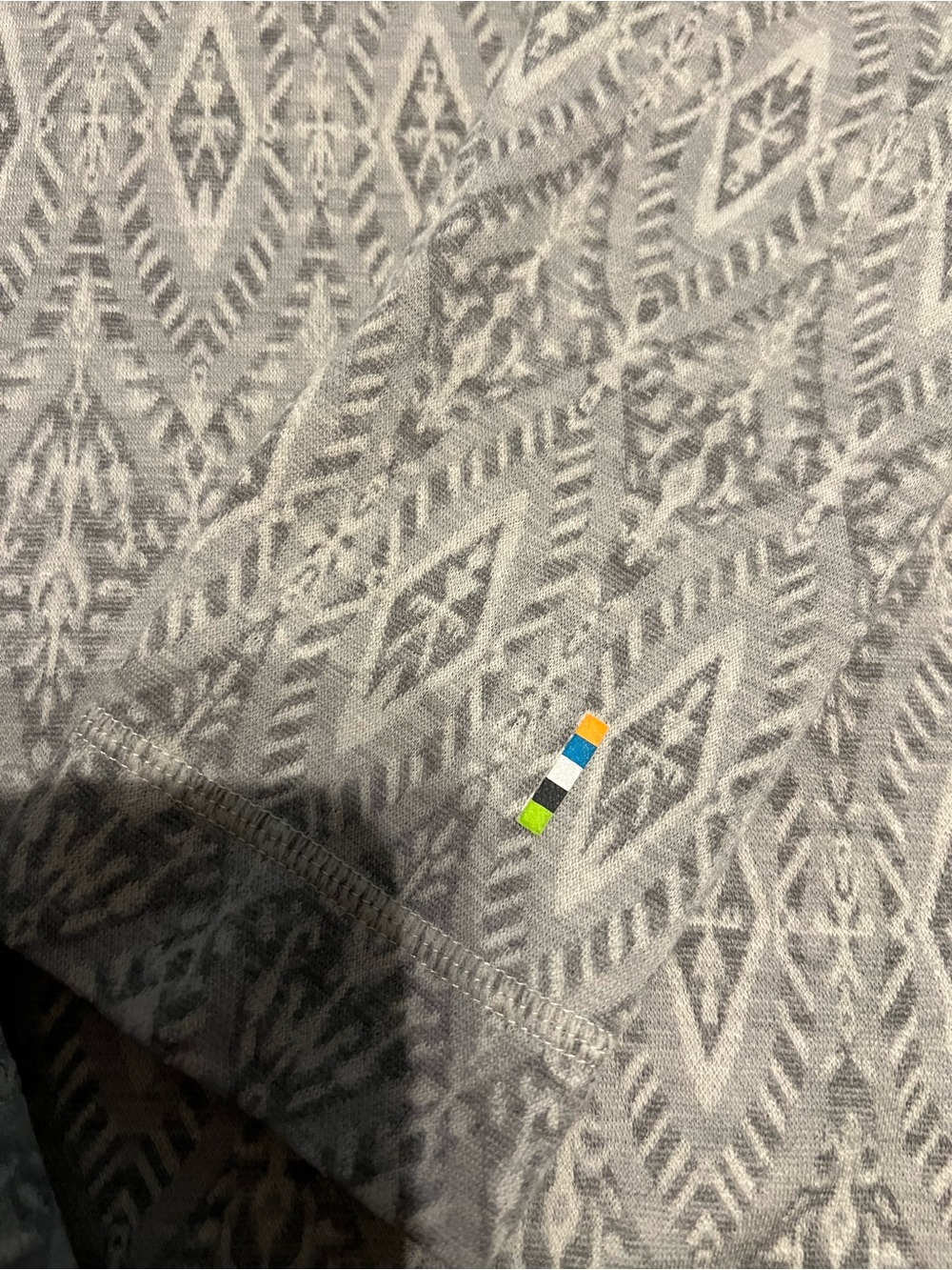 Smartwool Women's Gray Patterned Long Sleeve Base Layer. - Picture 2 of 4